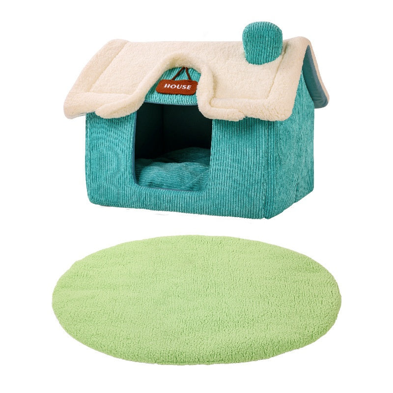 Creative Cartoon Printing Warm Pet Bed