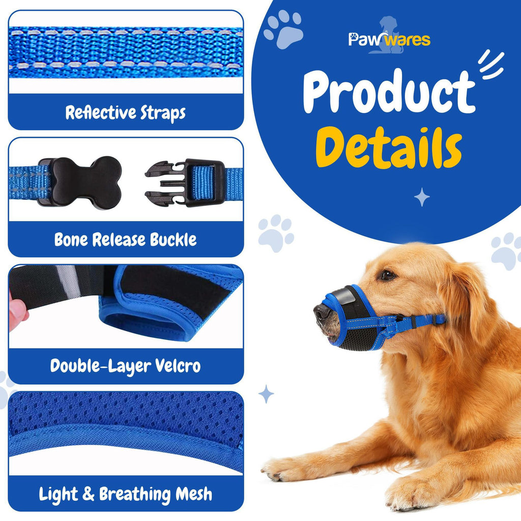 Adjustable Anti-Bite Cotton Dog Muzzle