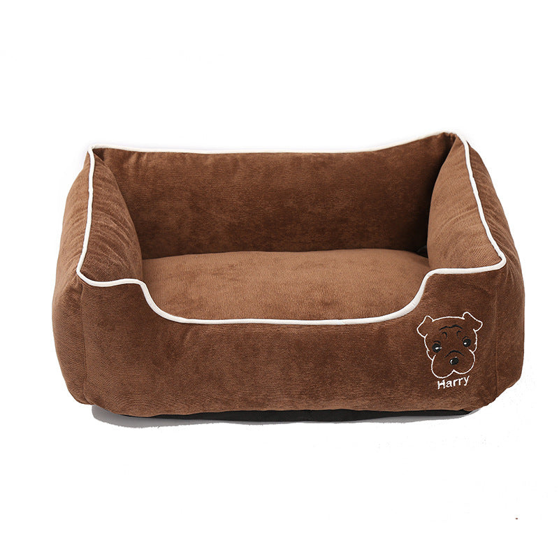 Bite Resistant Corduroy Pet Kennel