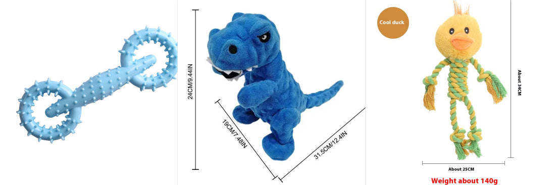 Plush Dog Toy Animal Shape Bite-Resistant Molar Pet Products