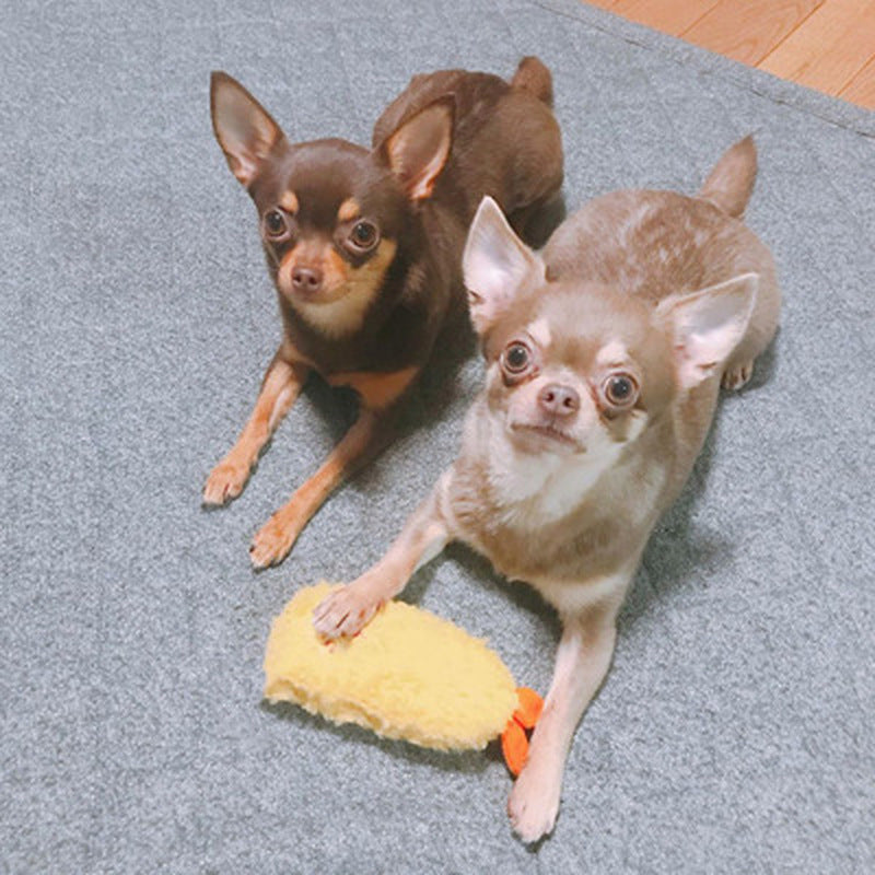 Fried Shrimp Tempura Plush Squeaky Dog Toy