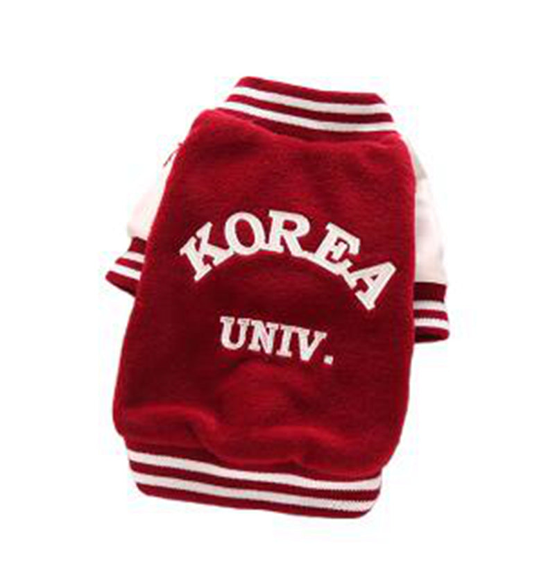 Pet Cotton Baseball Uniform