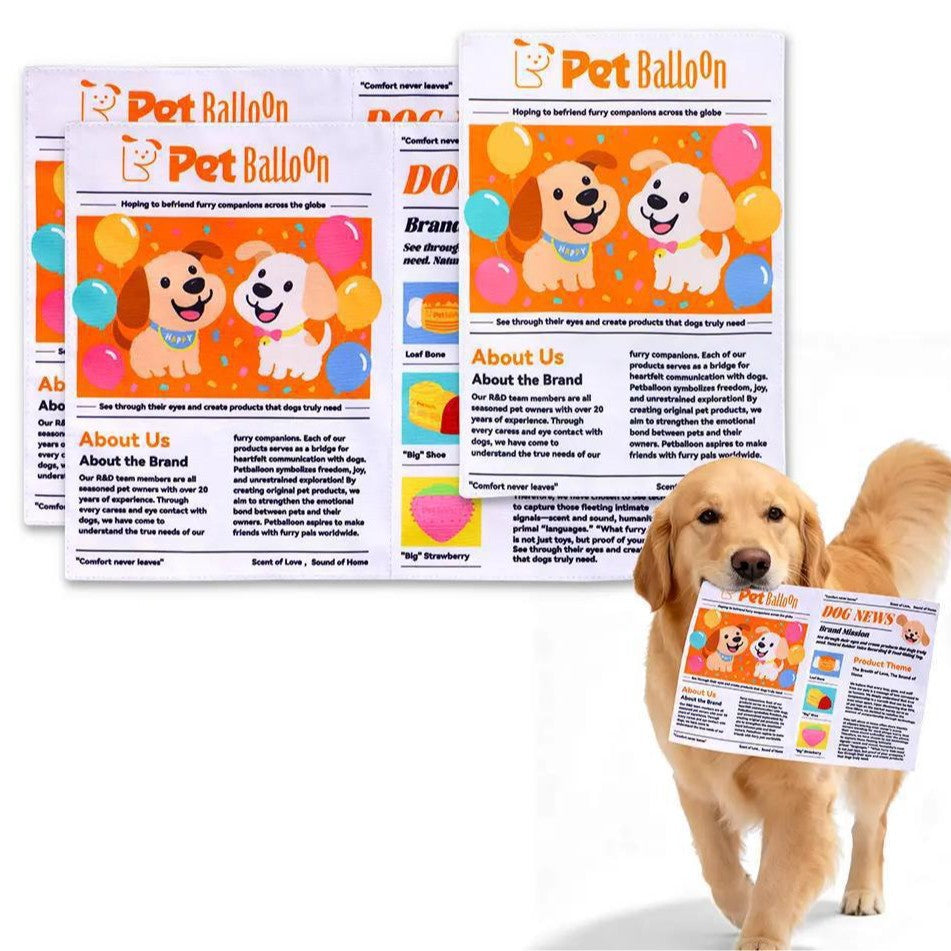 2-Pack Newspaper Crinkle Dog Toy