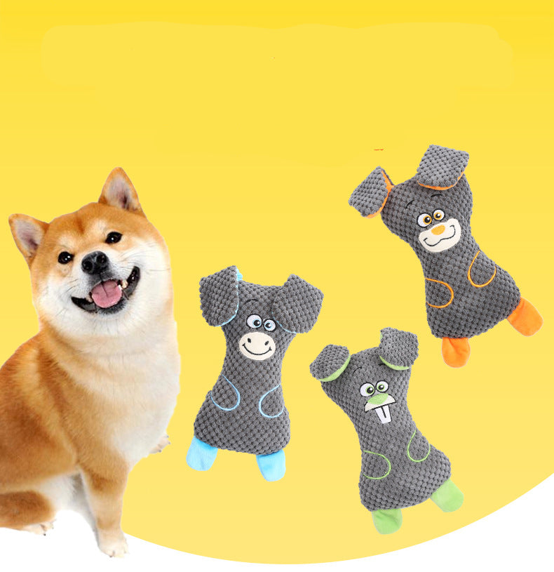 Plush Squeak Dog Toy With Animal Shapes