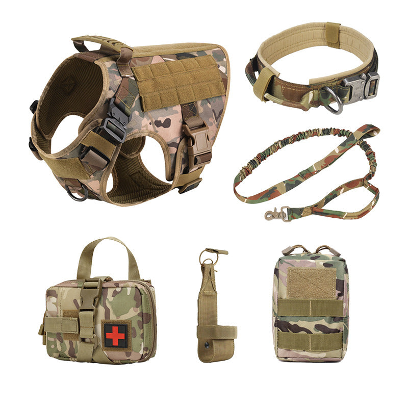 Pet Vest Dog Training 6-Piece Set Battle Suit