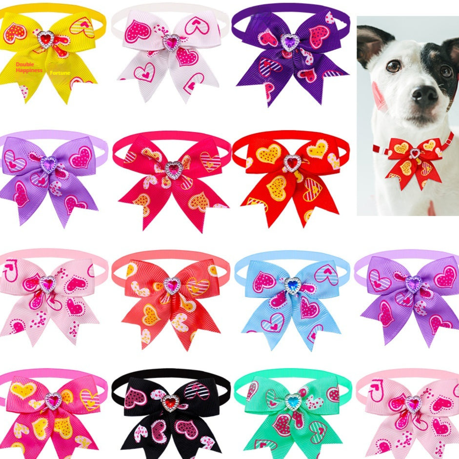 Diamond Bow Tie Dog Accessory