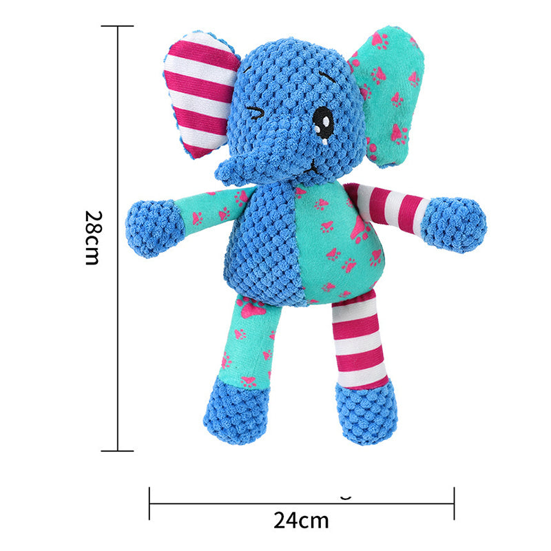 Interactive Squeaky Plush Dog Chew Toy