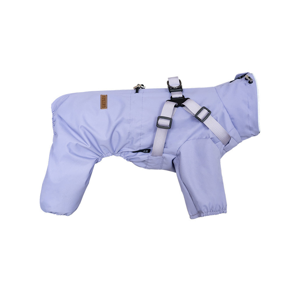 Stylish Dog One-Piece Raincoat