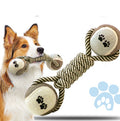 Dumbbell Rope Tennis Ball Teeth Cleaning Toy
