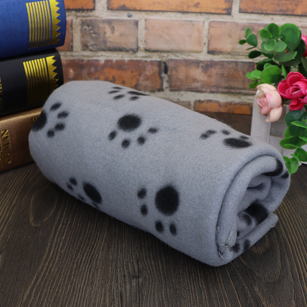 Soft Paw Print Pet Blanket