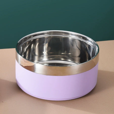 Custom Double-Layer Stainless Steel Pet Bowl