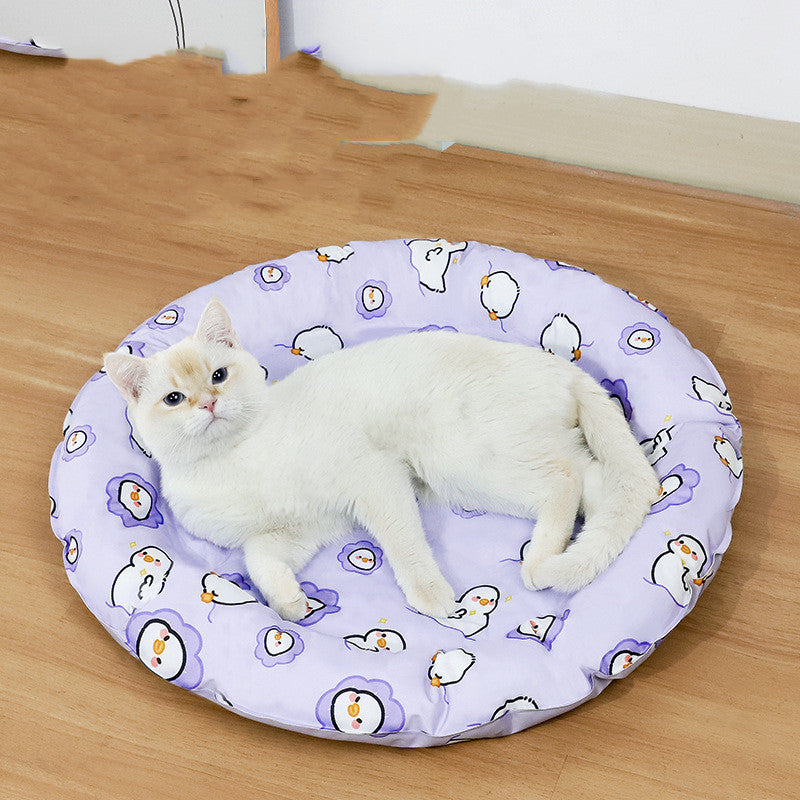 Round Pet Cooling Ice Mat Nest