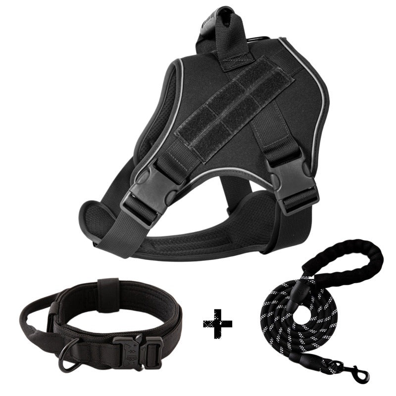 Large Dog Breathable Tactical Harness With Traction Rope