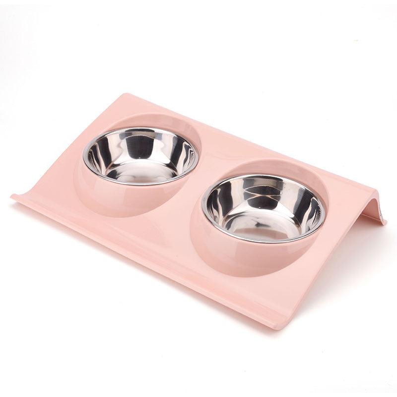 Stainless Steel Pet Double Bowl