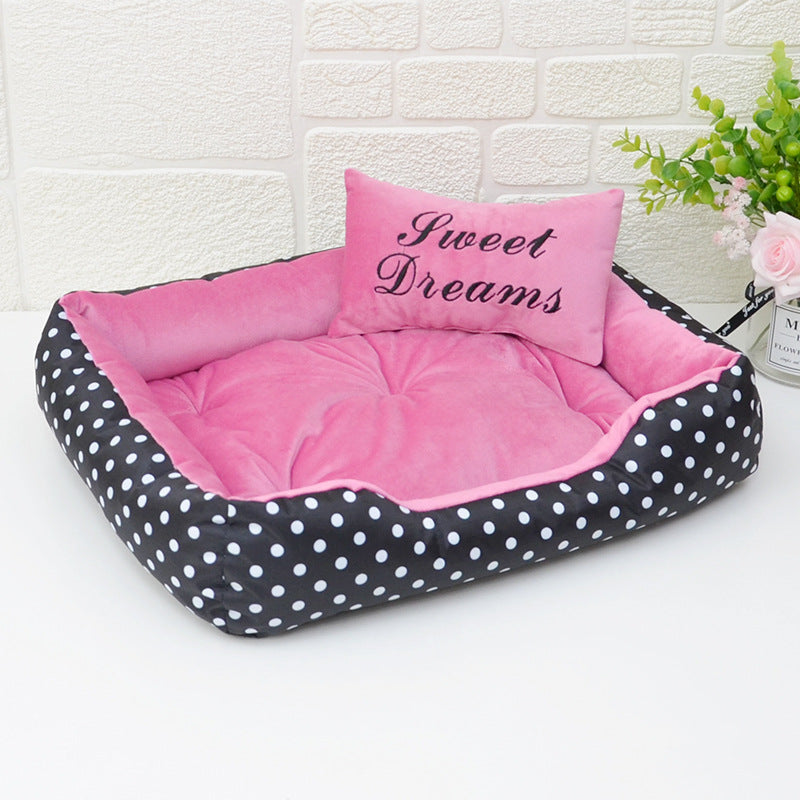 Printed Four Seasons New Small Dog Pet Bed