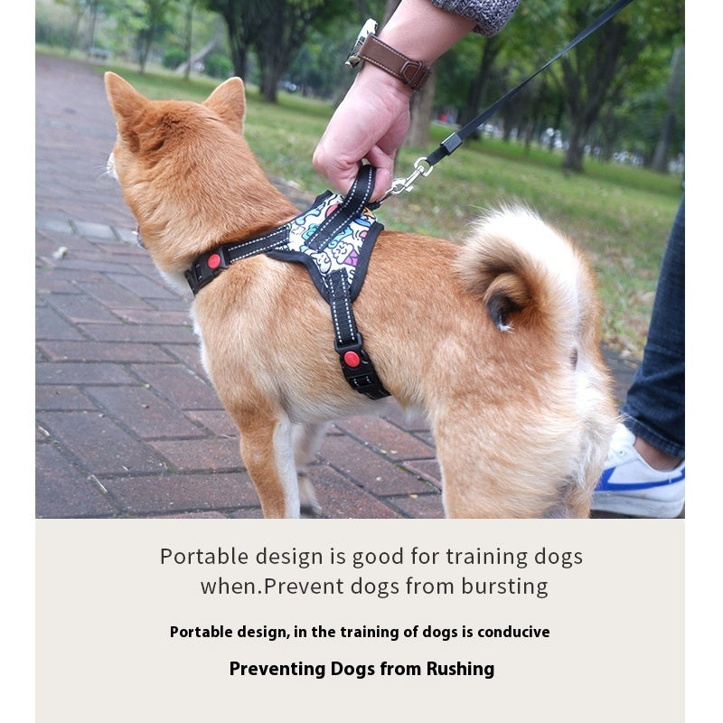 Medium Large Dog Pet Dog Saddle Chest Strap Explosion-Proof