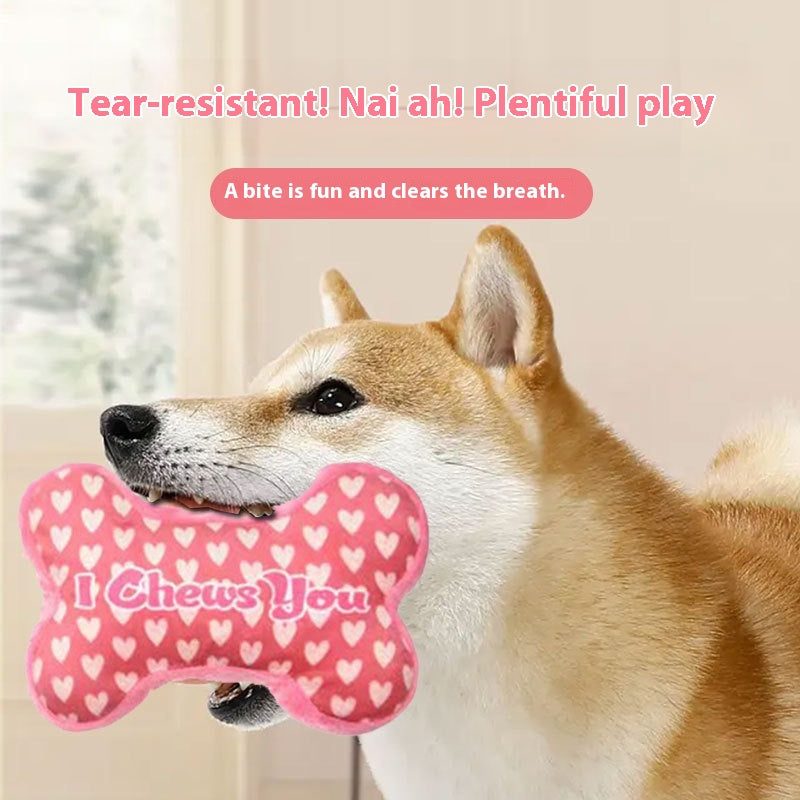 Pet Plush Tooth Cleaning Bite-Resistant Vocalization Decompression Molar Toy