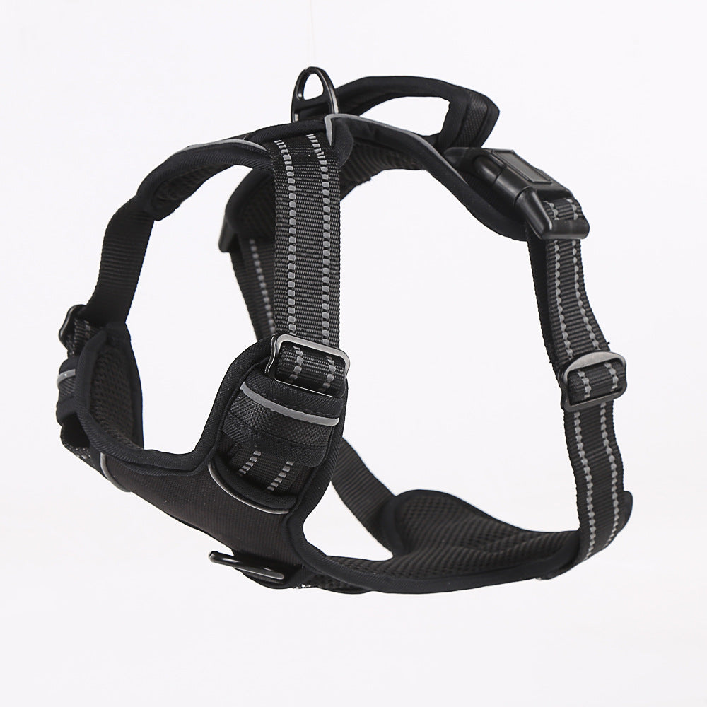 Universal Reflective Vest-Style Dog Leash Chest Back
