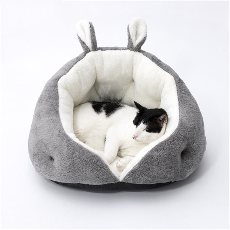 Semi-Closed Cathouse Doghouse Cartoon Nest Pet