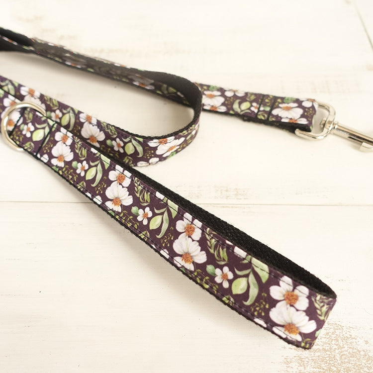 Black Chrysanthemum Webbing Traction Belt