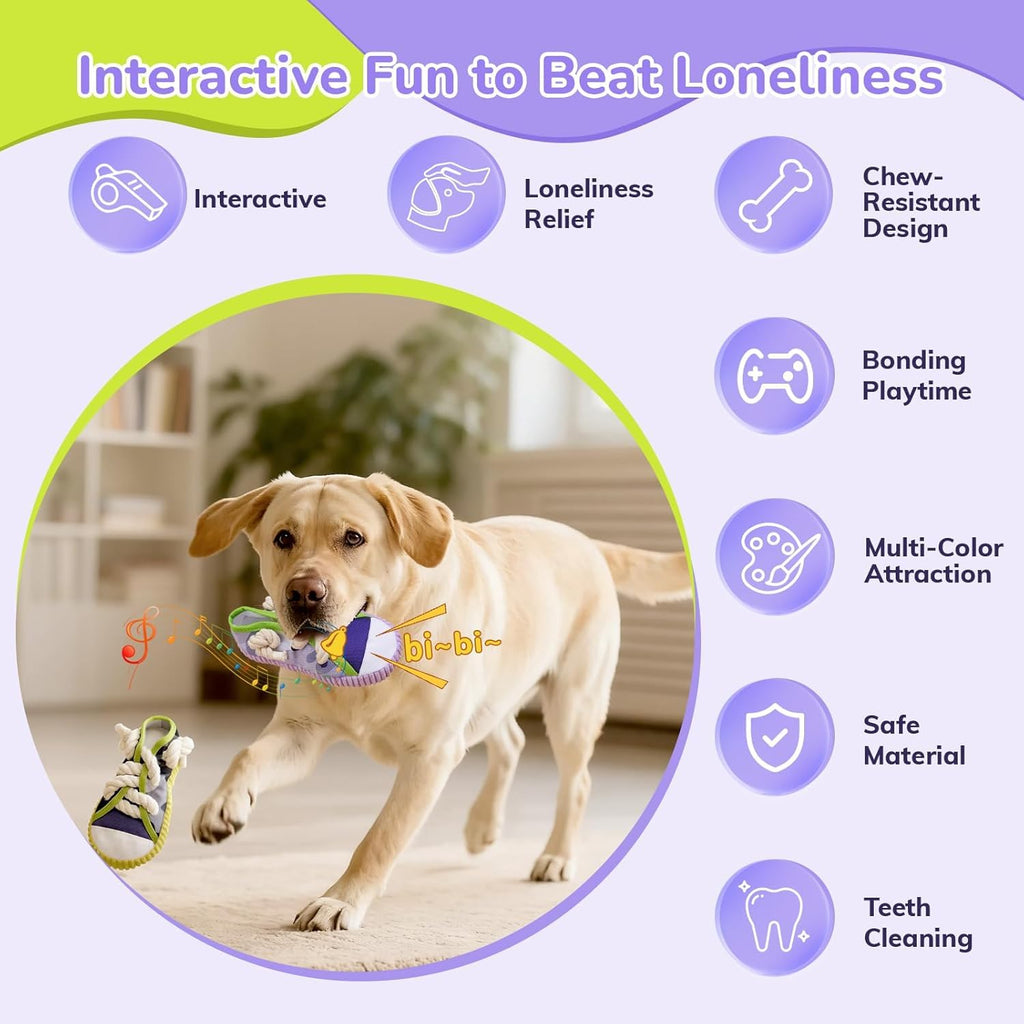 Two-Piece Durable Sneaker Dog Chew Toy