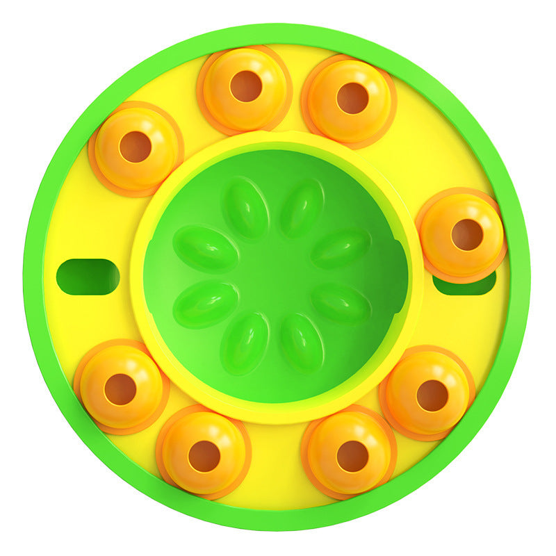 Train Pet Supply Turntable To Automatically Leak Food By Feeding Plastic Puzzle Dog Slow Food Bowl