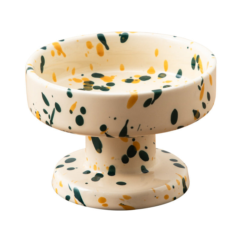 Ink-Splashed High Pet Bowl