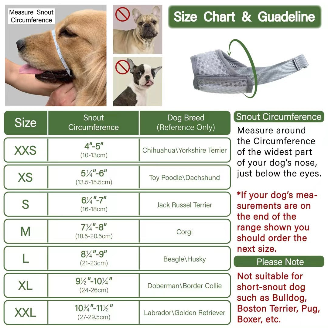 Medium Breathable Mesh Dog Muzzle