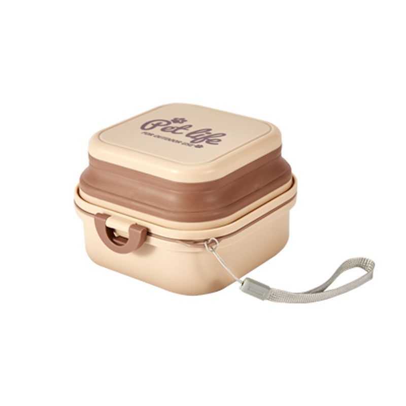 Dog Outdoor Folding Double-Layer Bowl