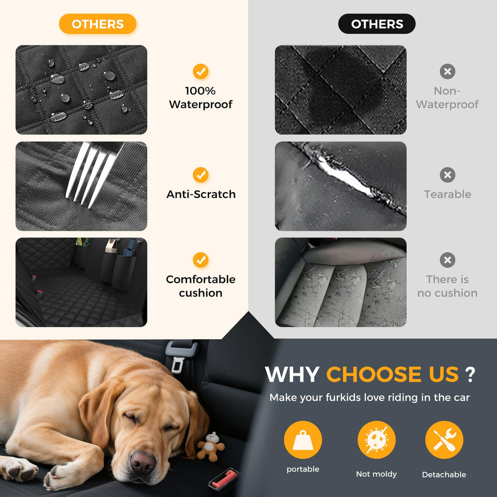 Waterproof Scratch Proof Dog Car Seat Cover