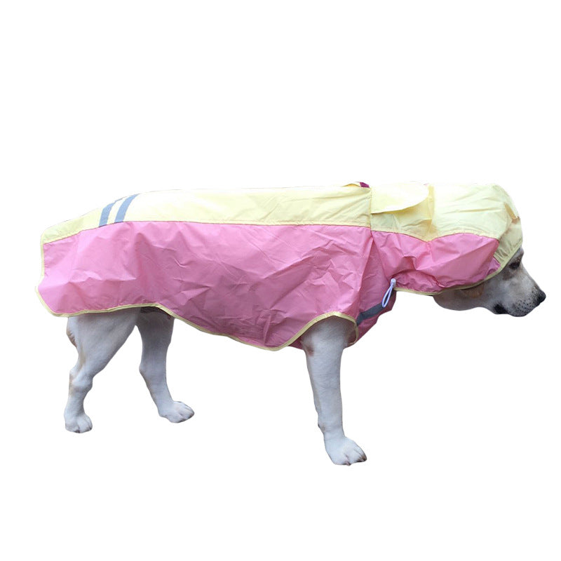Color Dog Cloak Raincoat With Reflective