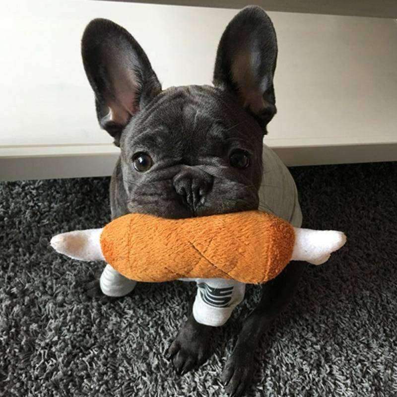 Plush Double Bone Chicken Leg Molars Sounding Toy