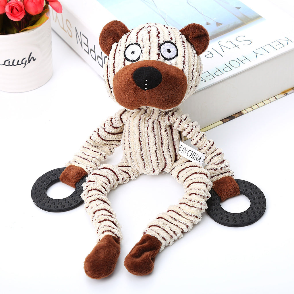 Pet Toy Corduroy Dog Vocal Molar Toy Cute Animal Shape