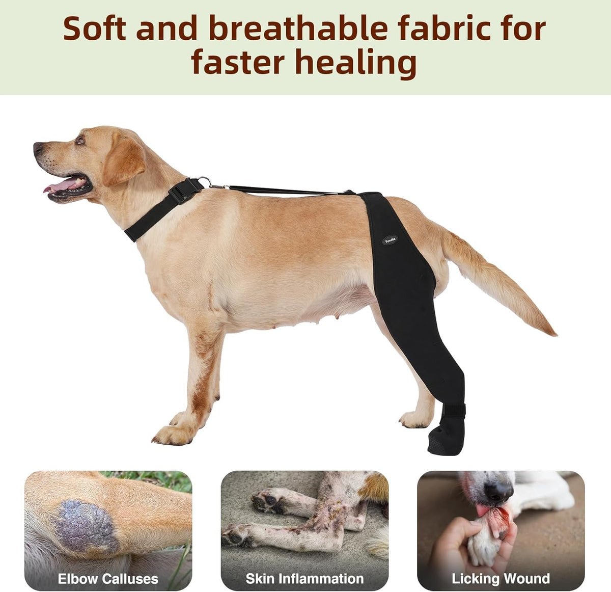 Dog Socks To Prevent Licking Paws , Breathable Leg Sleeve To Stop Licking And Biting, Firm And Secure Adjustable Size Dog Recovery Sleeve So