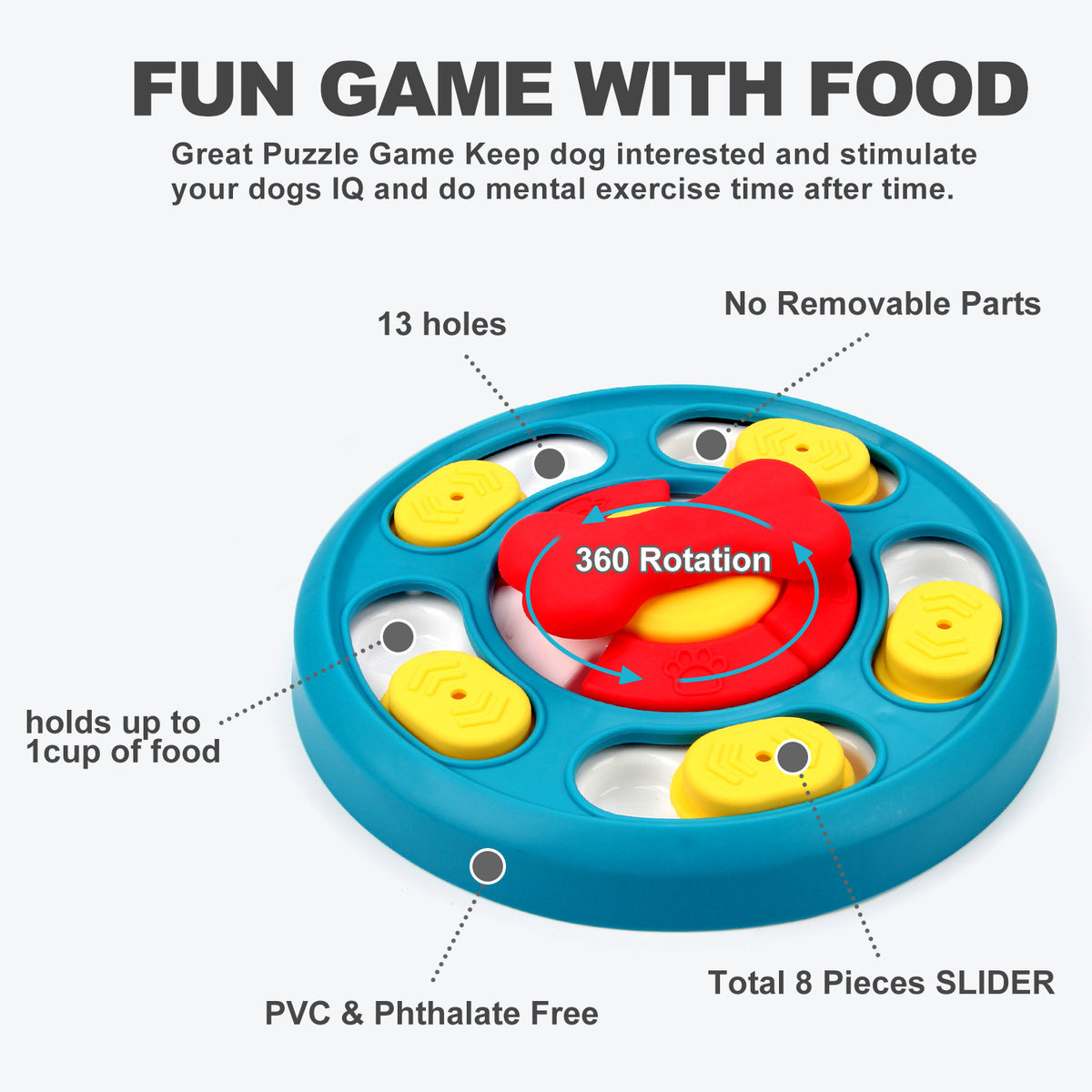 Leak-Proof Feeding Puzzle Dog Toy