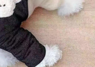 Cotton-Padded Fleece-Lined Four-Leg Dog Coat