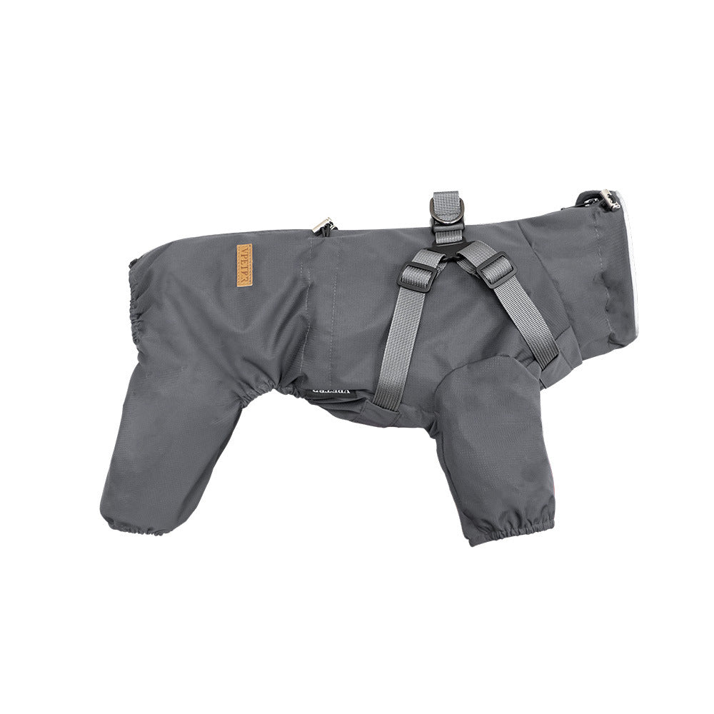 Stylish Dog One-Piece Raincoat