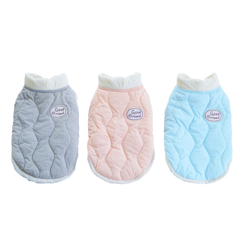Pet Warm Water Wave Quilted Cotton Vest