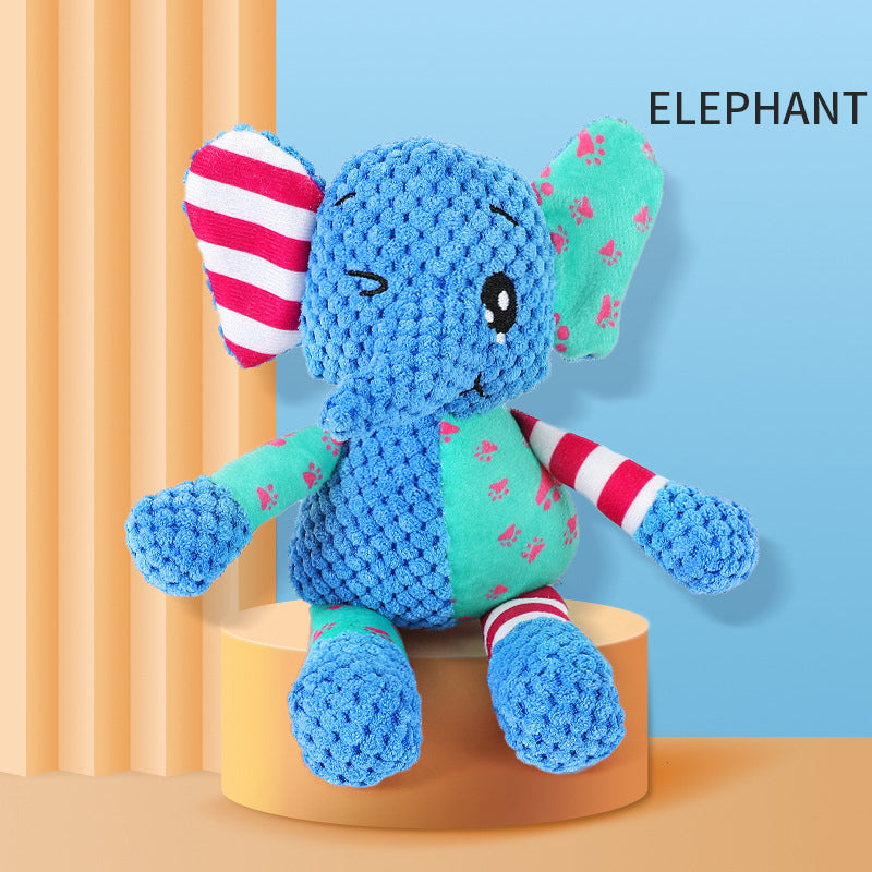 Interactive Squeaky Plush Dog Chew Toy