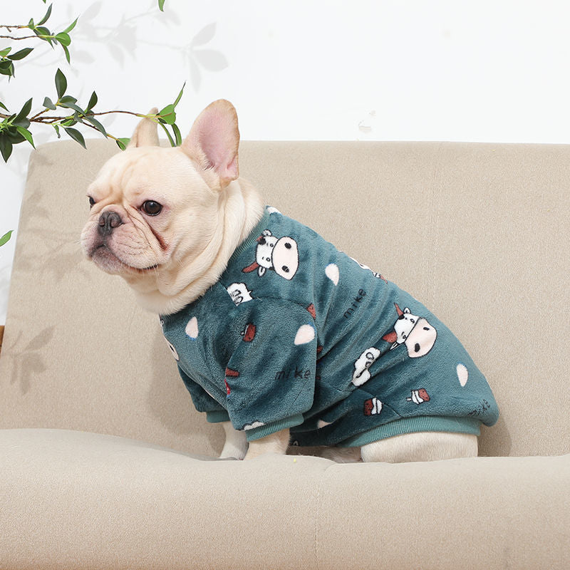 Fashion French Plush Dog Pajamas
