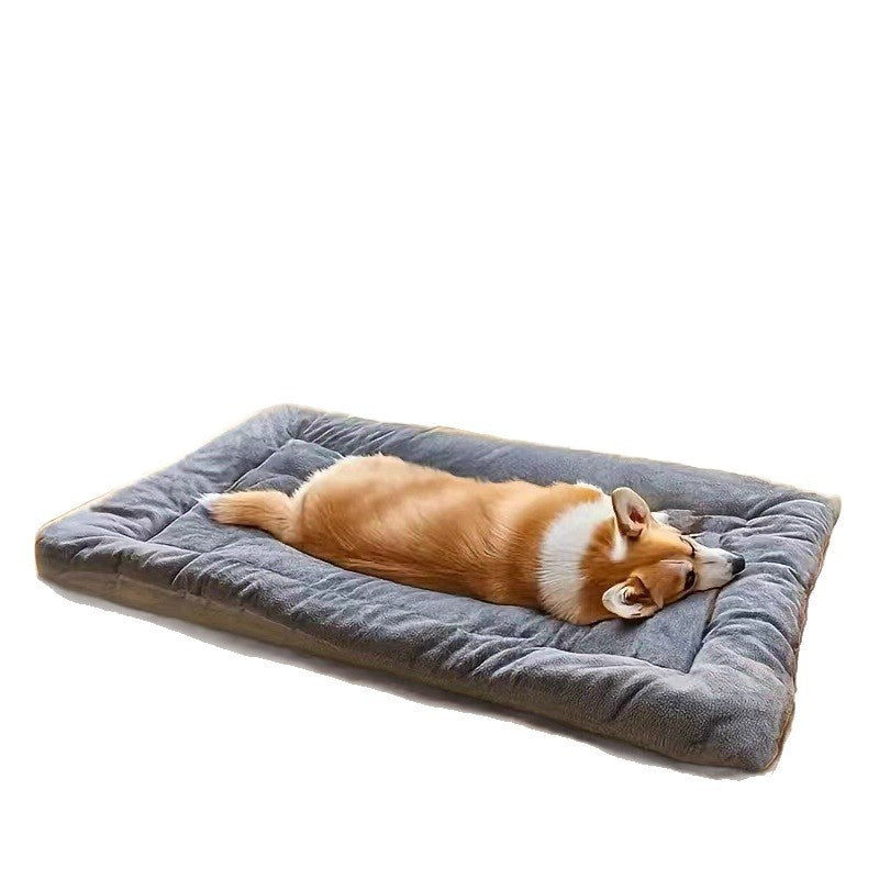 Winter Fleece-Lined Thickened Comfortable And Soft Large Dog Bed Mat For Kennels