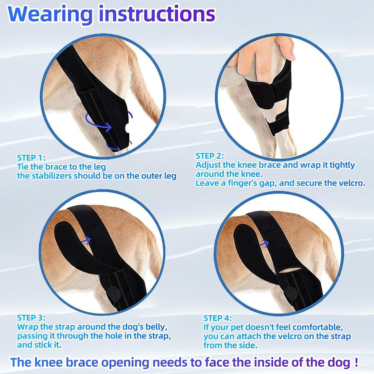 Adjustable Dog Knee Brace for Hind Leg