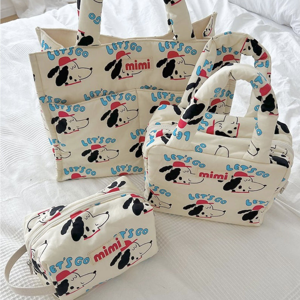 Pet Storage Outing Cartoon Printing Handbag