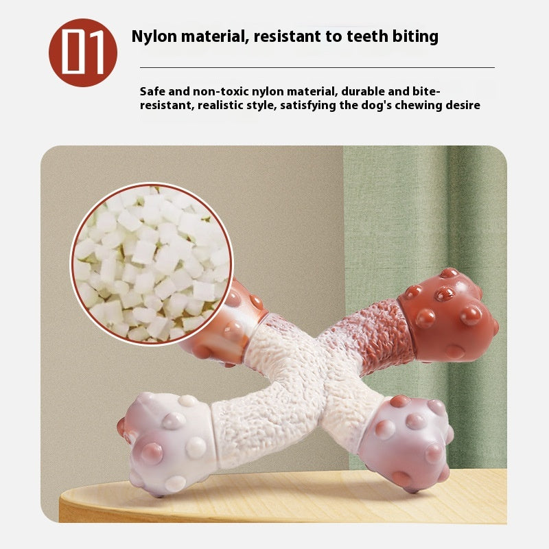Polka Dot Bone 3-Piece Set Medium Large Chewing Bite-Resistant Dog Toy