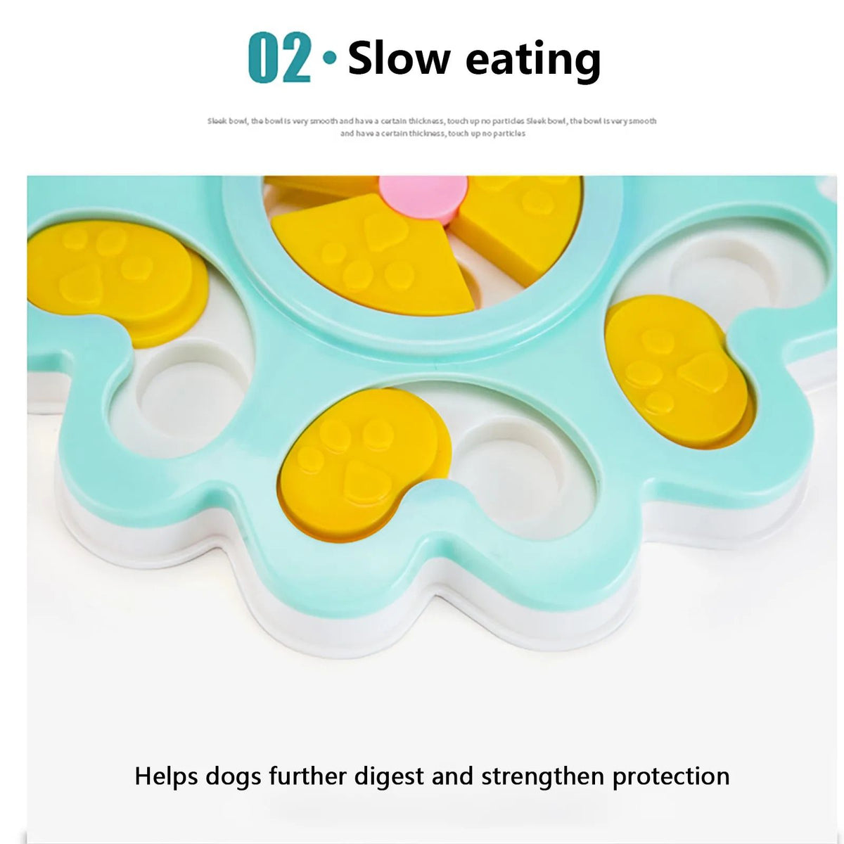 Dog Puzzle Slow Bowl Flower Shape Improve Pet Iq Interactive Feeder Non-Slip Anti-Choking Dogs Training Games Dog Accessories