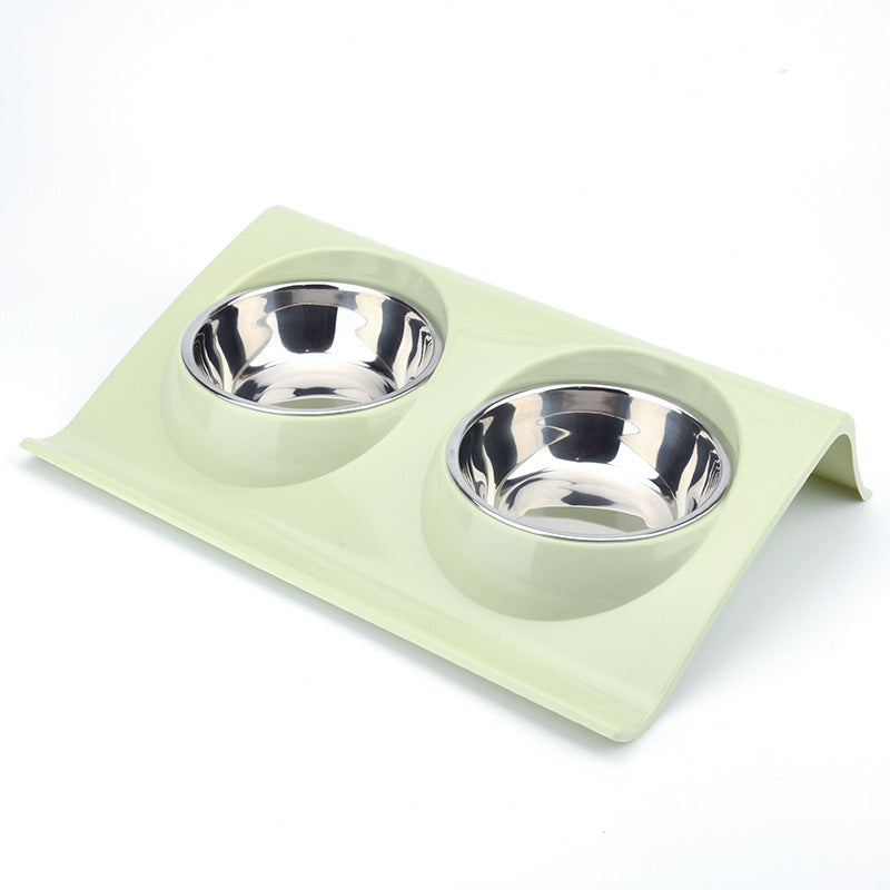 Stainless Steel Pet Double Bowl