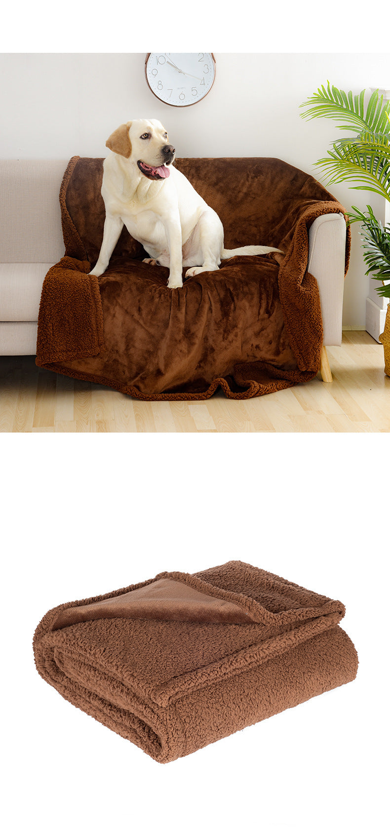 Waterproof Short Plush Dog Sofa Cushion