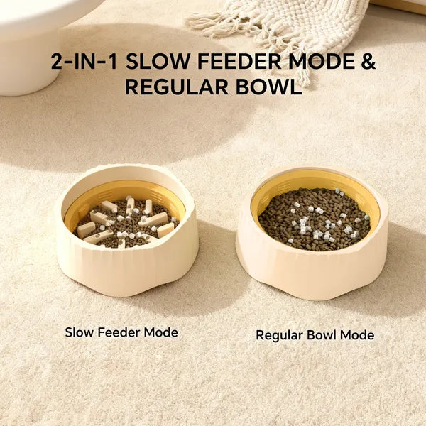 Blue Dual-Purpose Slow Food Bowl, Fast&Slow Food Can Be Freely Switched To Adapt To Different Pet Eating Habits, Cross-Border Hot Selling Pe