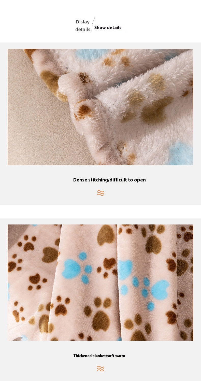 Thickened Double-Sided Flannel Dog Blanket