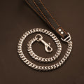 Stainless Steel Titanium Steel Cuban Chain Dog Walking Training Traction